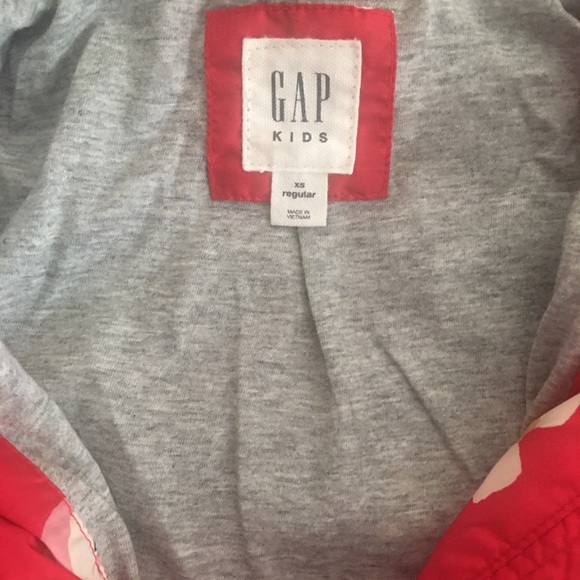 Gap kids girl red floral lined Windbreaker size XS - Picture 4 of 7